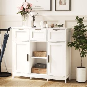 Storage Cabinets,Wooden Floor Cabinet,with Drawers and Shelves Storage Cabinets,Accent Cabinet for Living Room,Bedroom